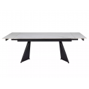 Стол обеденный SIGNAL LACONI белый/черный 160-220/90